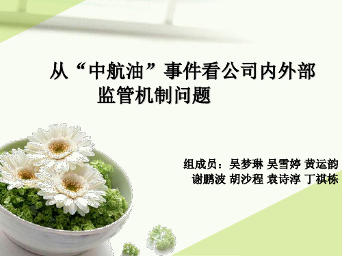 从“中航油”事件看公司内外部监管机制问题