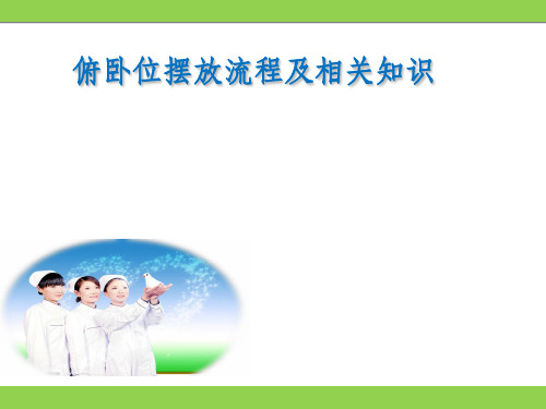 俯卧位摆放流程