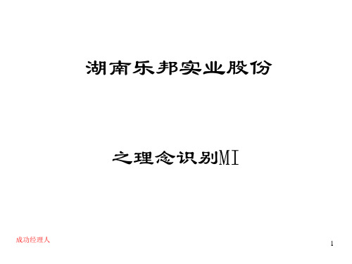 企业识别系统CIS之理念识别PPT课件