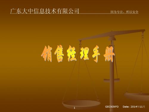 广东大中销售经理工作手册