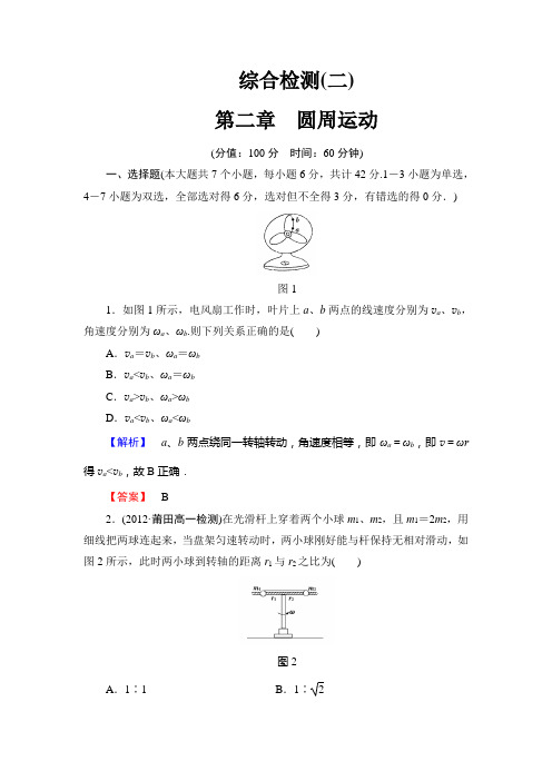 粤教版高中物理必修二综合检测2