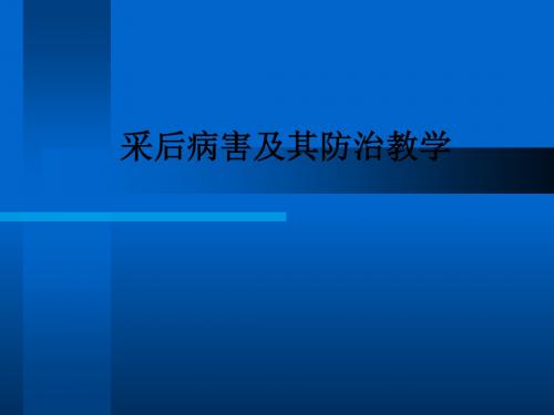 采后病害及其防治ppt课件