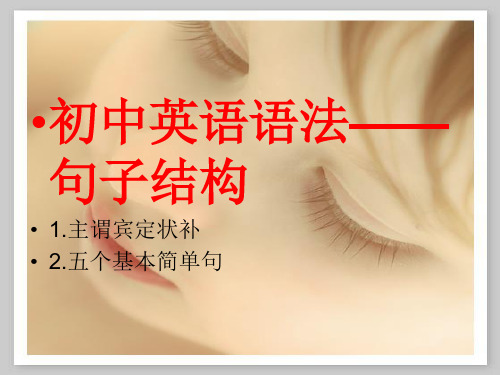 英语句子结构_主谓宾定状补及五个简单句