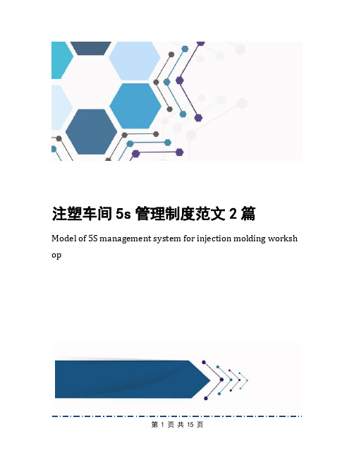 注塑车间5s管理制度范文2篇