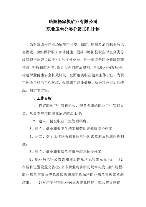 2020年职业病防治工作计划