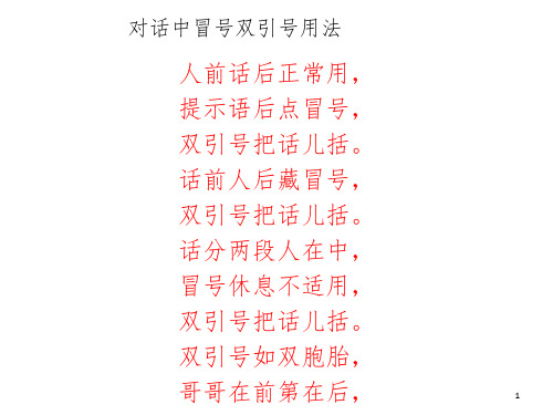 冒号双引号用法PPT