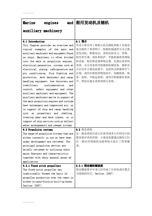 (整理)Marine engines and auxiliary machinery