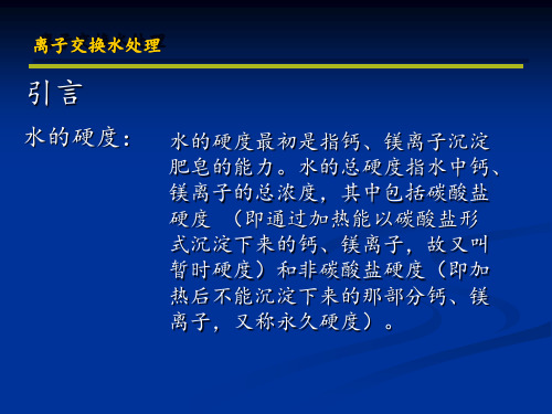 脱盐水-离子交换水处理