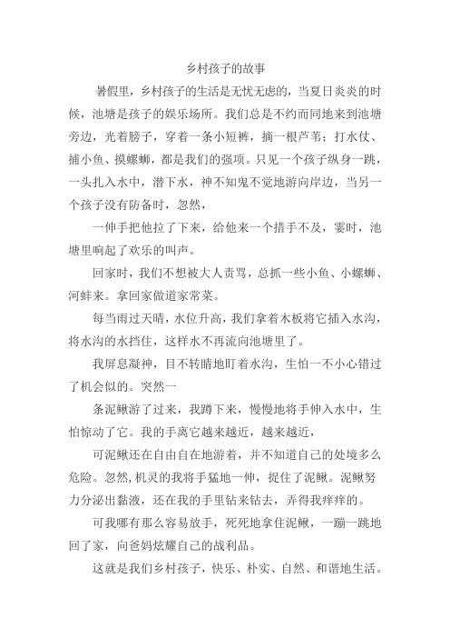 乡村孩子的故事