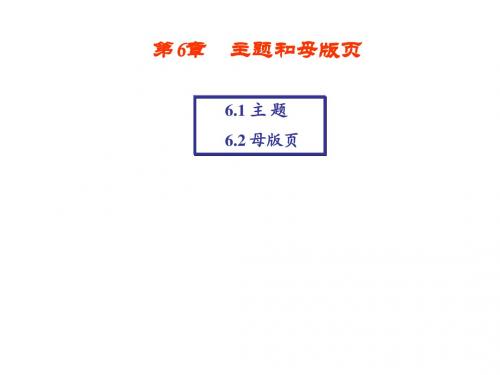 主题和母版页