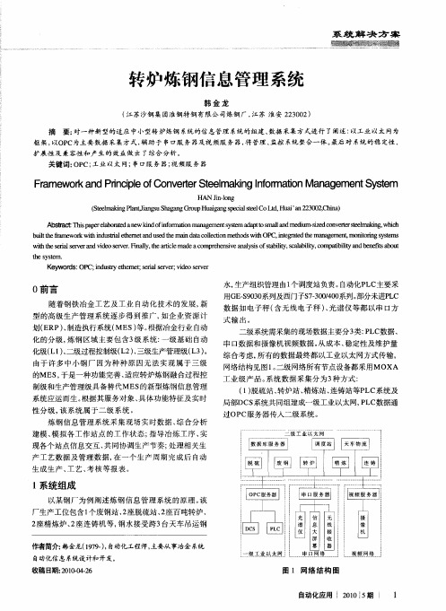 转炉炼钢信息管理系统