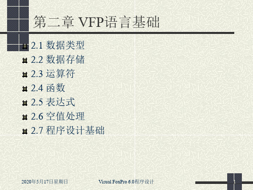 VFP_第2章语言基础