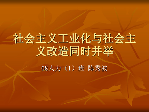 社会主义工业化