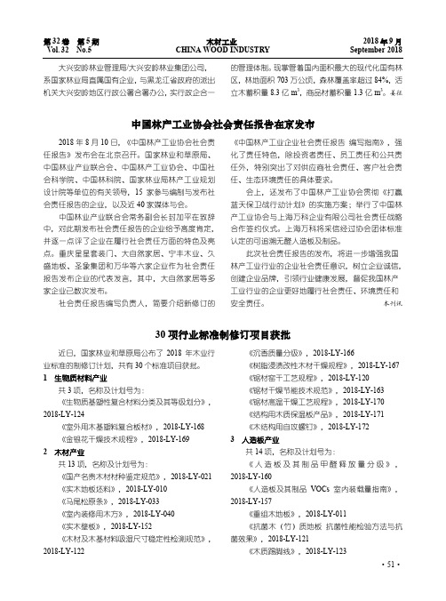中国林产工业协会社会责任报告在京发布