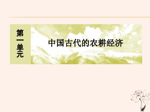 2019_2020学年高中历史第一单元中国古代的农耕经济第5课农耕时代的商业与城市课件岳麓版必修2
