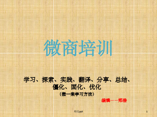 微商讲课ppt课件