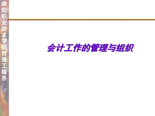 会计工作的管理体制及其工作组织(ppt 31页)