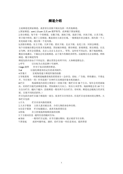 频道介绍