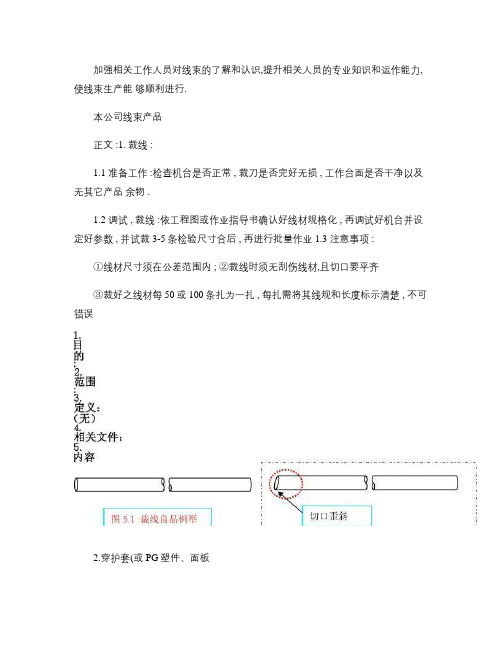 线束加工工艺指导要求(精)