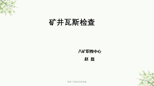 采煤工作面的瓦斯检查课件