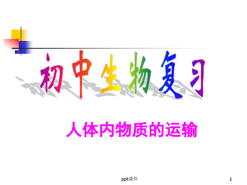 人教版生物《人体内物质的运输》复习  ppt课件