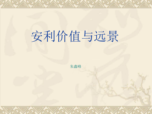 安利价值远景讲义
