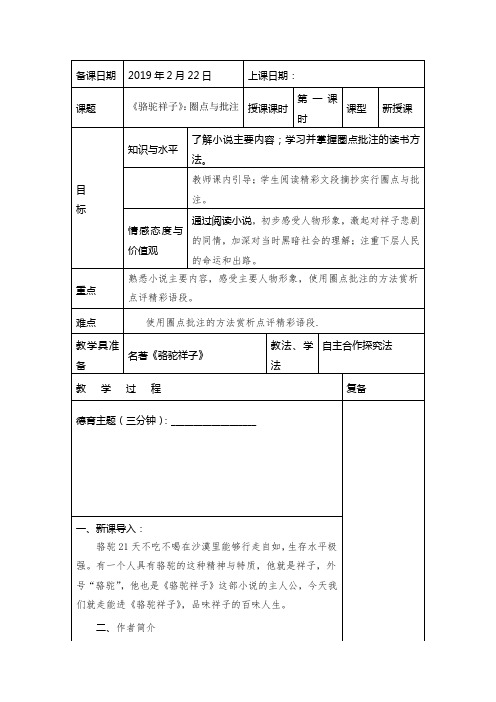七年级语文下《名著导读 骆驼祥子：圈点与批注》优质课教学设计_29