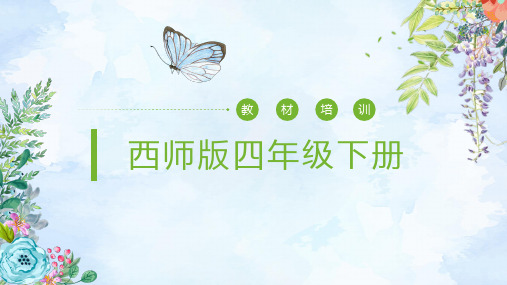 西师版数学四年级下册教材培训