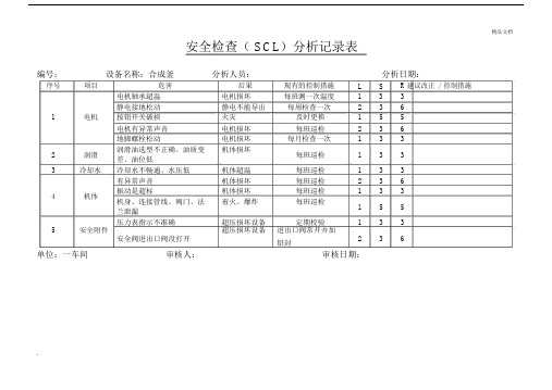 安全检查SCL分析记录范文表.doc