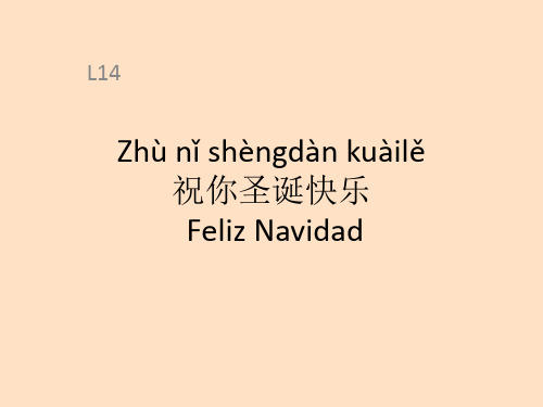 新实用汉语1西班牙语版-L14祝你圣诞快乐