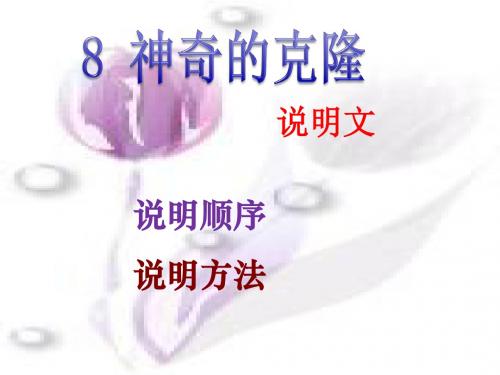 神奇的克隆   第一课时ppt