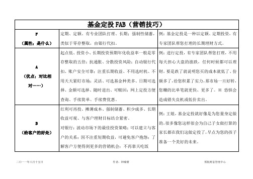 基金定投FAB