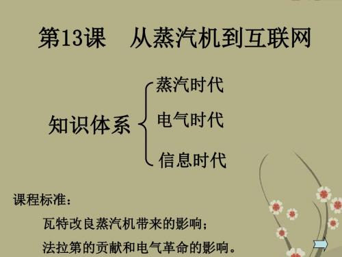 高中历史第13课 从蒸汽机到互联网课件新人教版必修3