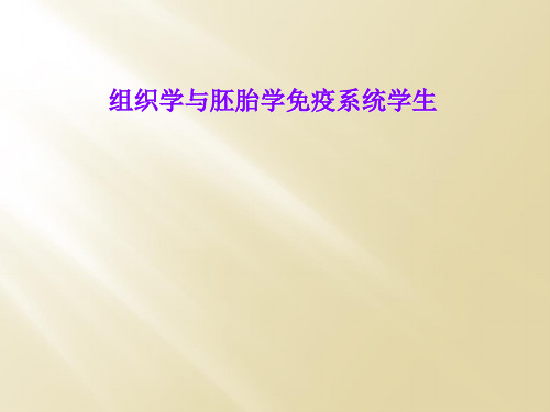 组织学与胚胎学免疫系统学生