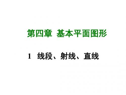 新北师大版七年级数学上册课件第四章1  线段、射线、直线 (共36张PPT)