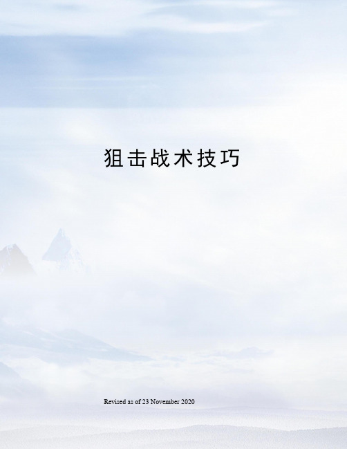 狙击战术技巧
