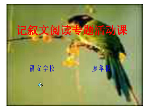 记叙文阅读专题活动课--北师大版