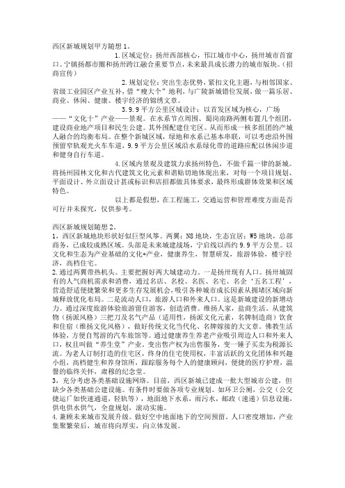 西区新城甲方随想