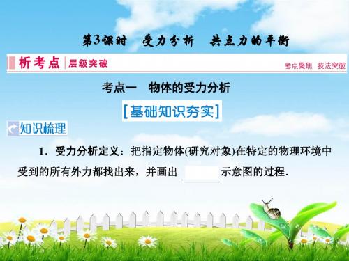 2019届高三人教版物理一轮复习课件：第二章第3节受力分析、共点力的平衡