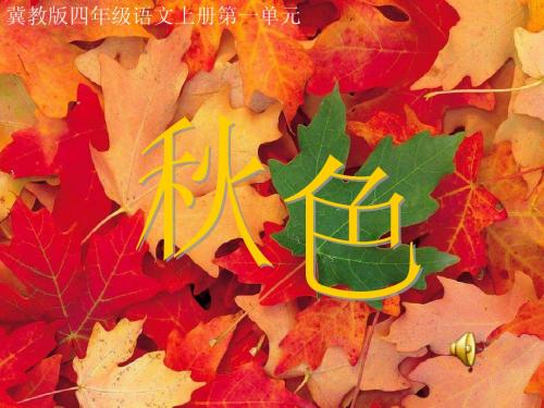 秋色教学课件