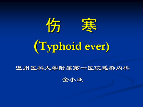 传染病学课件：伤寒