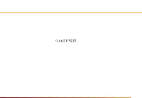 售前项目管理