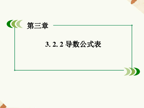 人教B版高中数学选修1-1课件 3.2.2导数公式表课件2