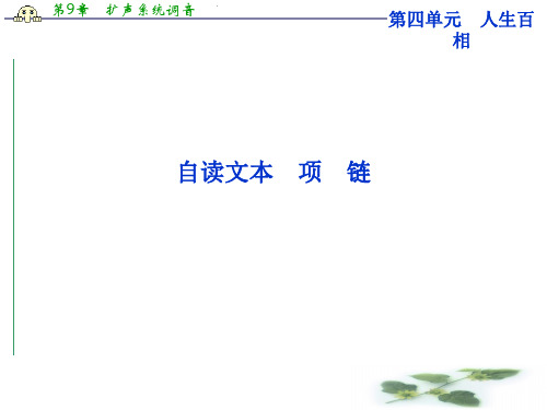 高一语文精品课件： 第四单元 自读文本项链(鲁人必修2)