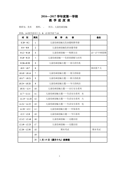 2017美术教案儿童绘画创编