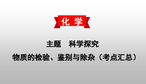 初中化学精品课件：物质的检验、鉴别与除杂(知识点考点汇总)