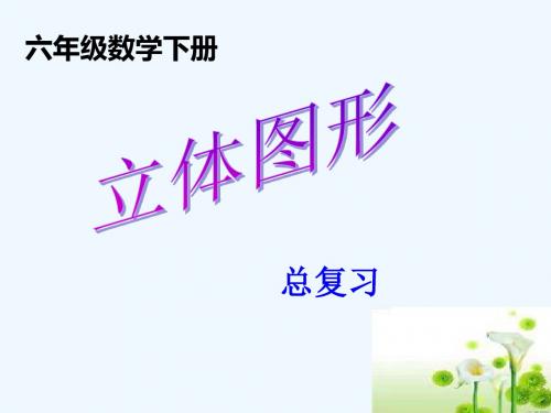 数学北师大版六年级下册《立体图形》