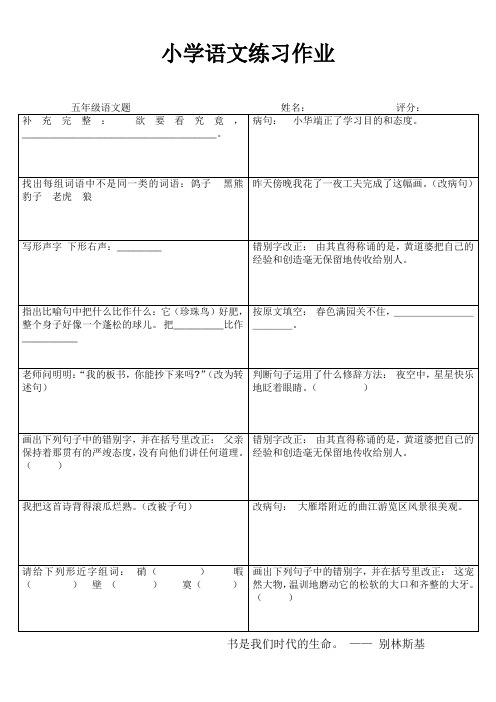 赣榆县东关小学六年级语文练习 (44)