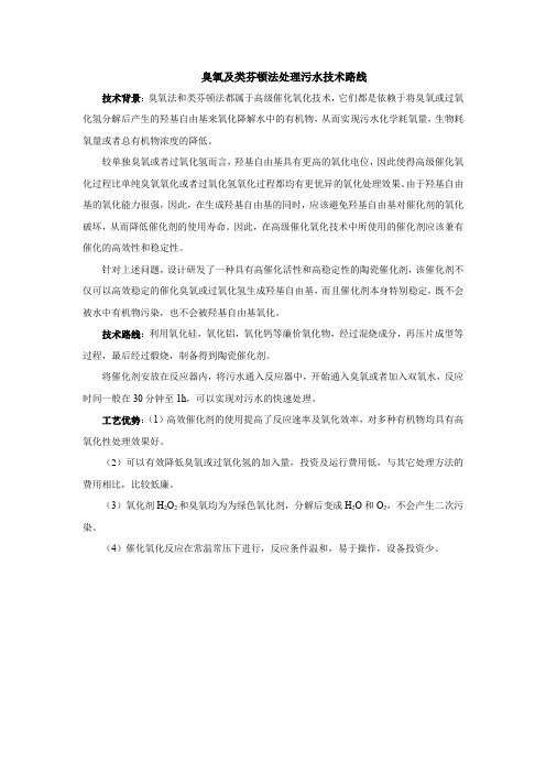 臭氧-类芬顿技术路线(2)