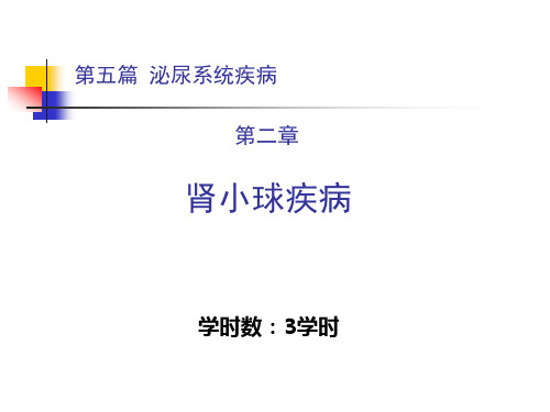 内科学讲课复件第五篇第二章肾小球疾病精品PPT课件
